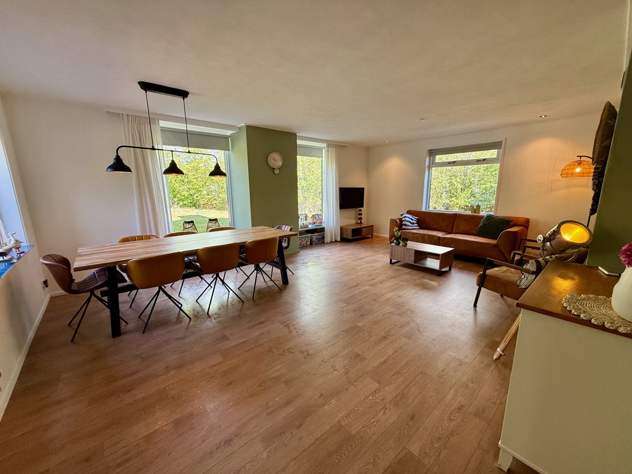 Woonkamer in vakantiehuis De Vrijheid